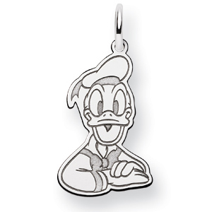 Donald Duck Charm 3/4in Sterling Silver