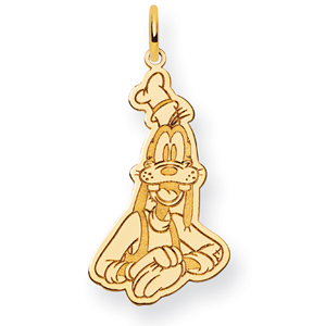 Gold-Plated Sterling Silver 1in Goofy Charm