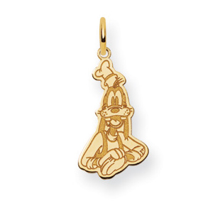 14kt Yellow Gold 3/4in Goofy Charm with Jump Ring