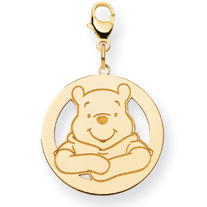 Winnie the Pooh Charm 3/4in - Gold-Plated