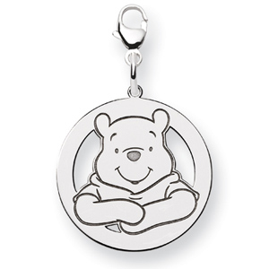 Winnie the Pooh Charm 3/4in - Sterling Silver