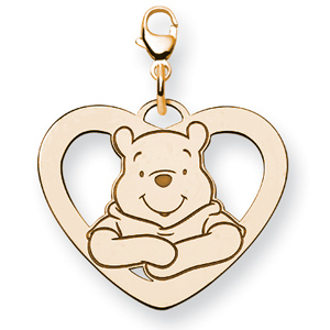 Winnie the Pooh Charm 7/8in - Gold-Plated