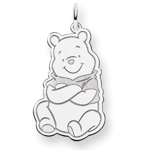 Winnie the Pooh Charm 1in - Sterling Silver