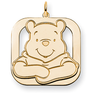 Winnie the Pooh Charm 1in - Gold-Plated