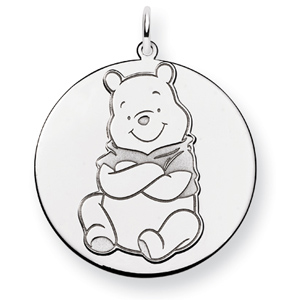 Winnie the Pooh Charm 1in - Sterling Silver