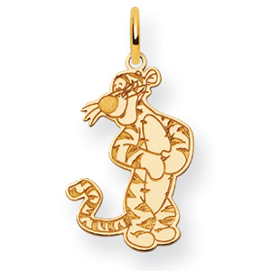 Tigger Charm 7/8in Gold-Plated Sterling Silver
