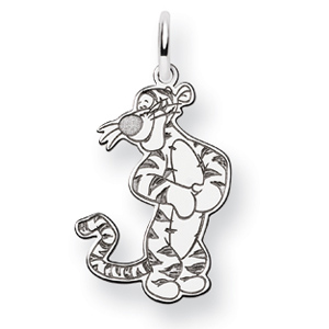 Sterling Silver 7/8in  Tigger Charm