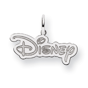 Disney Logo Charm 3/8in - Sterling Silver