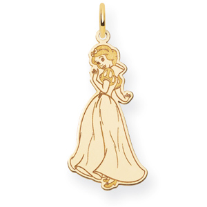 Gold-plated Sterling Silver 1in Snow White Standing Charm