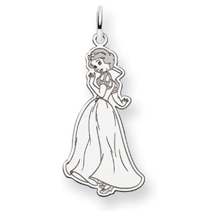 Sterling Silver 1in Snow White Standing Charm
