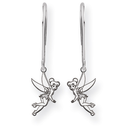 Tinker Bell Wire Earrings - 14k White Gold