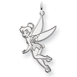 Tinker Bell Charm 1in - Sterling Silver