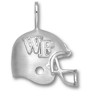 Wake Forest Football Helmet Pendant 3/4in Sterling Silver