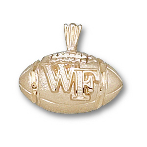 Wake Forest 1/2in 10k Football Pendant