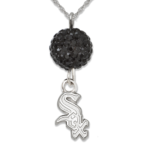 Sterling Silver Chicago White Sox Crystal Ovation Necklace