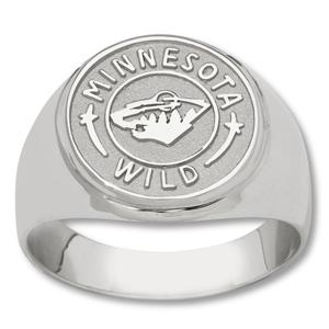 Sterling Silver Minnesota Wild Logo Ring