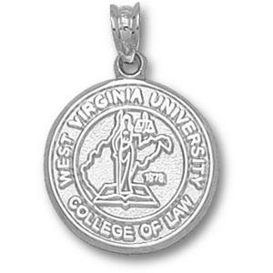 Sterling Silver 5/8in WVU Law Seal Pendant