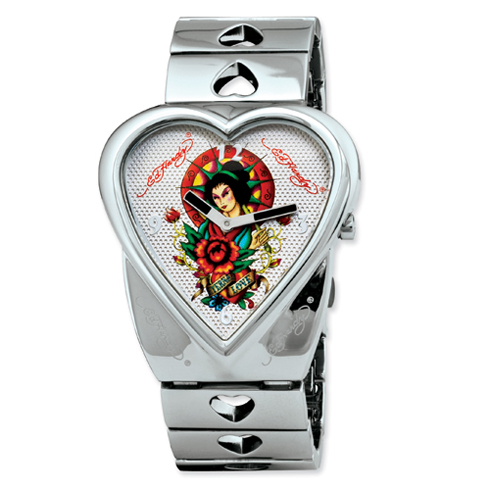 Ladies Ed Hardy Crush Watch - Silver Geisha XWA2989 | Joy Jewelers