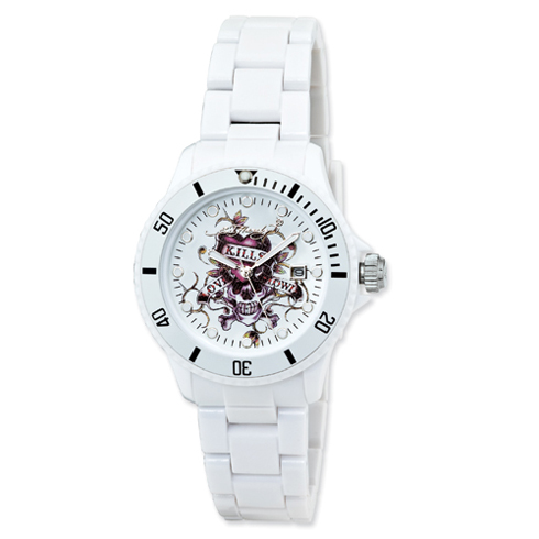 Ed Hardy VIP Watch - White XWA3003 | Joy Jewelers display picture 2