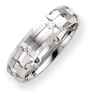 .42 CT Diamond Wedding Band - 14k White Gold