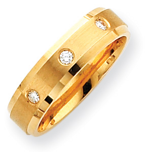 1/8 CT Diamond Wedding Band 5.75mm - 14k Yellow Gold