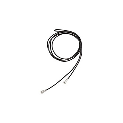 40in Kera Black Leather Cord Lariat Necklace