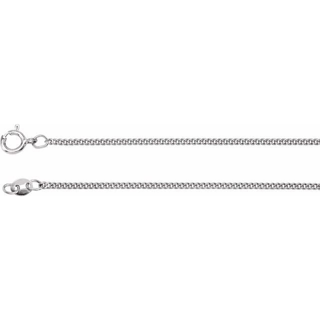 Sterling Silver 24in Flat Curb Chain 2mm