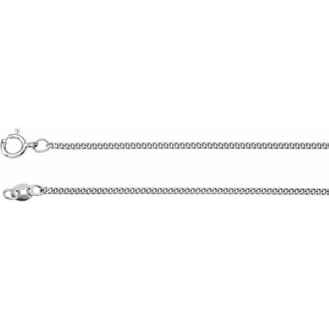 Sterling Silver 18in Flat Curb Chain 2mm JJCH129_18SS | Joy Jewelers