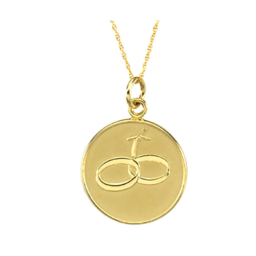 14kt Yellow Gold Loss of Spouse Pendant & Chain