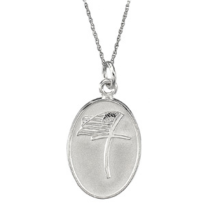 Sterling Silver Military Loss Pendant & Chain