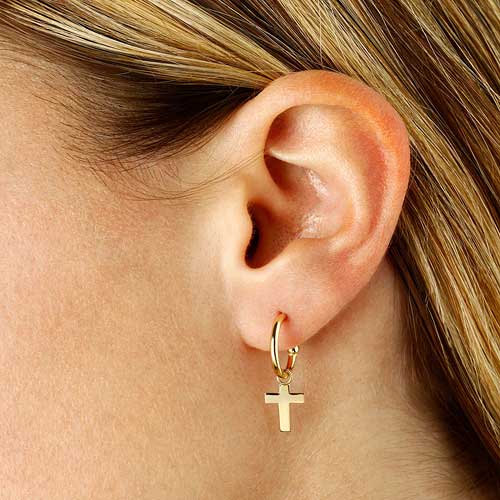 Cross Design Stainless Steel Dangle Earrings – GTHIC