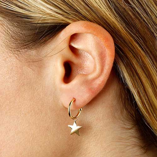 14k White Gold Diamond Star Dangle Earrings  Bennett Valley Jewelers