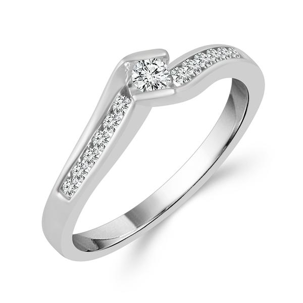 10k White Gold 1/4 ct tw Diamond Promise Ring RE0042TPA560W