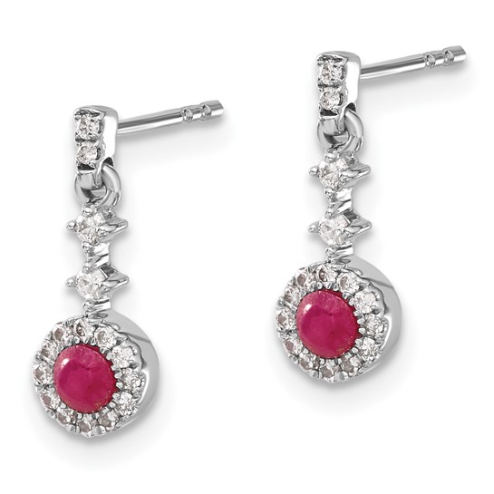 Cabochon Ruby Diamond Gold Detachable Drop Earrings | Diamond drop earrings,  Drop earrings, Jewelry