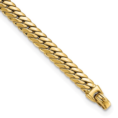 14k Yellow Gold Italian Wide Snake Link Bracelet 7.5in FB1928-7.5