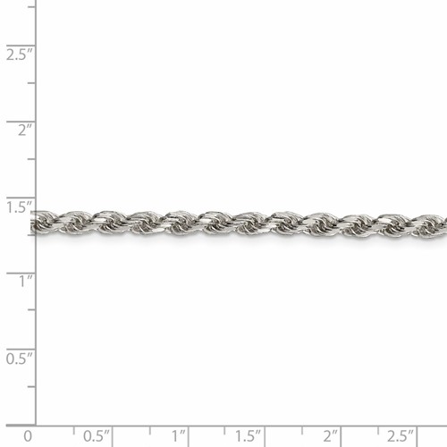 Sterling Silver 20in Diamond-cut Rope Chain 3.5mm QDC080-20