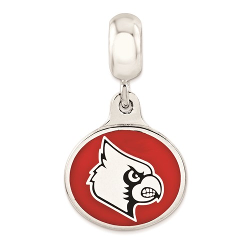 Sterling Silver University of Louisville Dangle Bead QRS3088