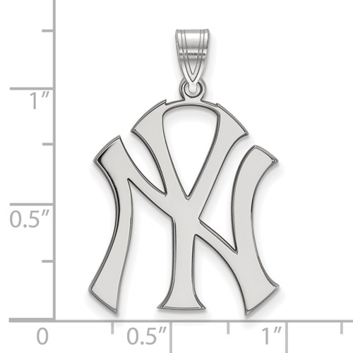Sterling Silver 1in New York Yankees Pendant SS005YAN | Joy Jewelers