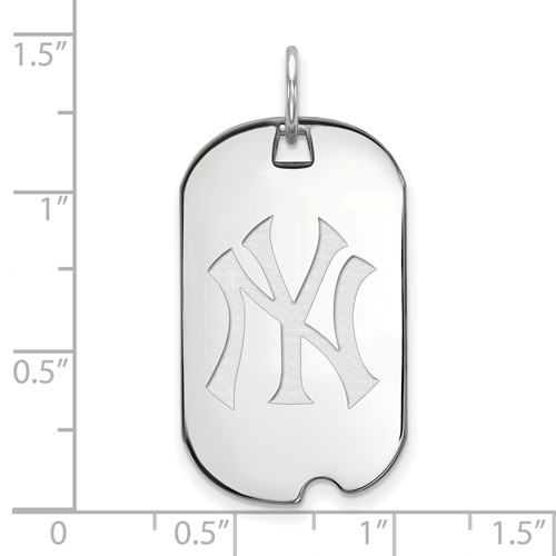 Sterling Silver New York Yankees Small Dog Tag SS027YAN | Joy Jewelers