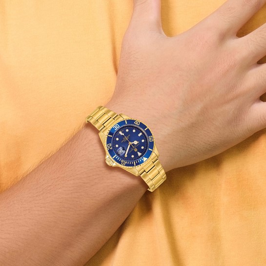 Charles Hubert Gold-tone Stainless Steel Blue Dial Watch XWA6598