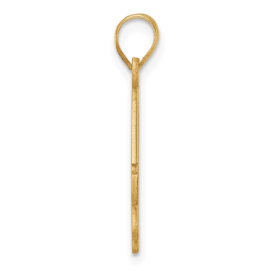 14k Yellow Gold Slanted 2023 Graduation Cap and Diploma Pendant YC1535