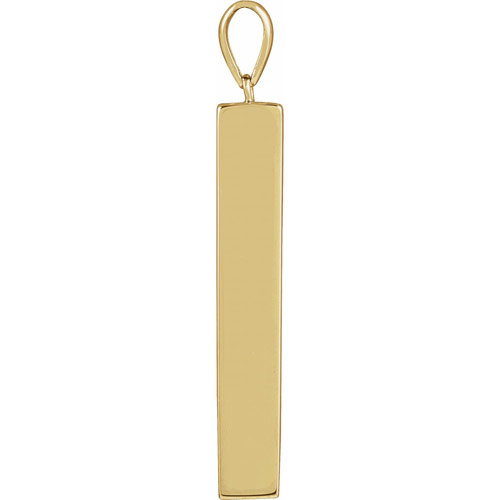 14k Yellow Gold Ash Holder Bar Pendant JJR50040Y Joy Jewelers