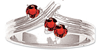 with 3 stones in Sterling Silver