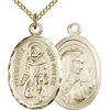 Gold Filled 1in St Peregrine Medal & 18in Chain