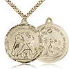 Gold Filled 1 3/8in St Michael Medal & 24in Chain
