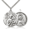 Sterling Silver 1 3/8in Lady of Perpetual Help Medal & 24in Chain
