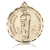 14kt Yellow Gold 1 1/4in St Jude Medal