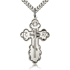 Sterling Silver 1 3/8in IC XC Orthodox Cross & 24in Chain