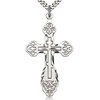 Sterling Silver Jumbo 1 7/8in Orthodox Cross & 24in Chain