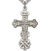 Sterling Silver 1 1/2in Kiev Orthodox cross & 24in Chain